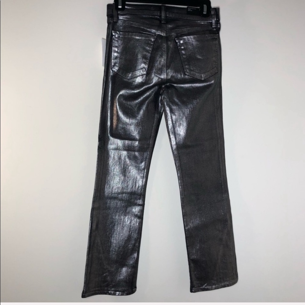 J BRAND NWT Metallic Foil Chrome Selena Jeans - Picture 5 of 14